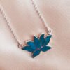 Lotus Flower Chrysocolla Necklace
