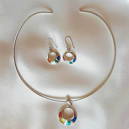 Moon colors jewelry set